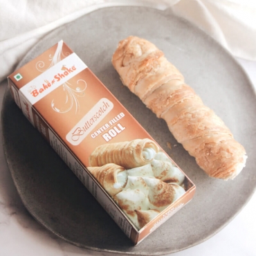 Butter Scotch Cream Roll (Eggless)